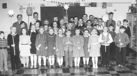 Bild: Schule-Weihnachtsfeier 1956